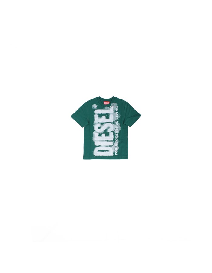 DIESEL T-shirt Manica Corta J01131 Verde