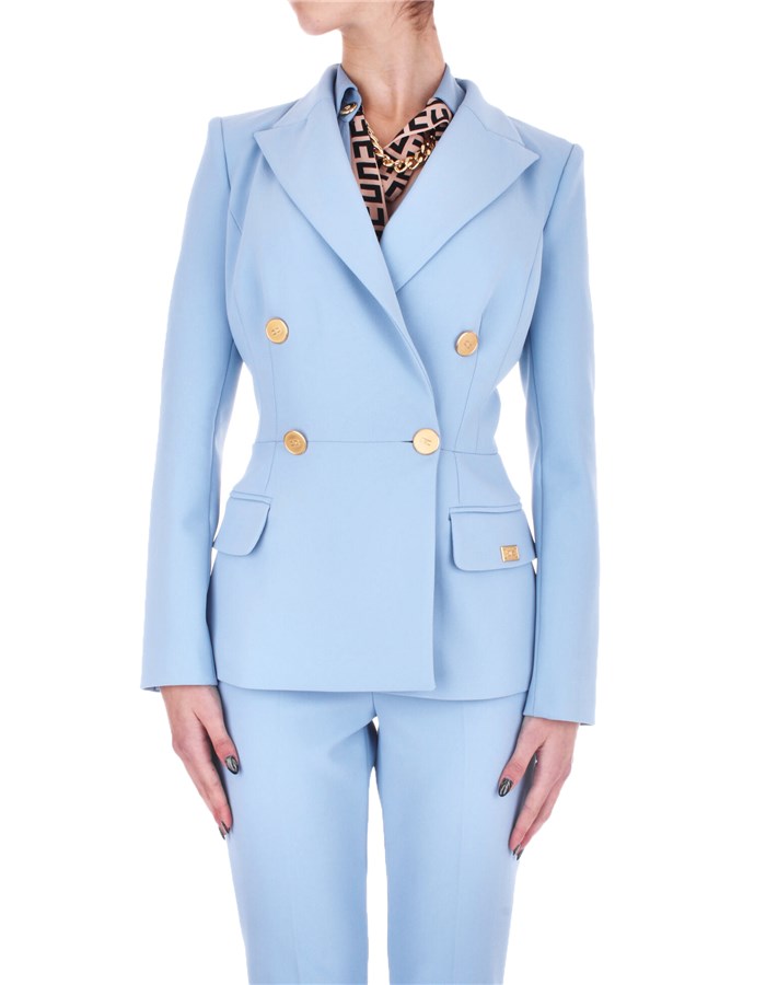 ELISABETTA FRANCHI Double-breasted Sugar paper