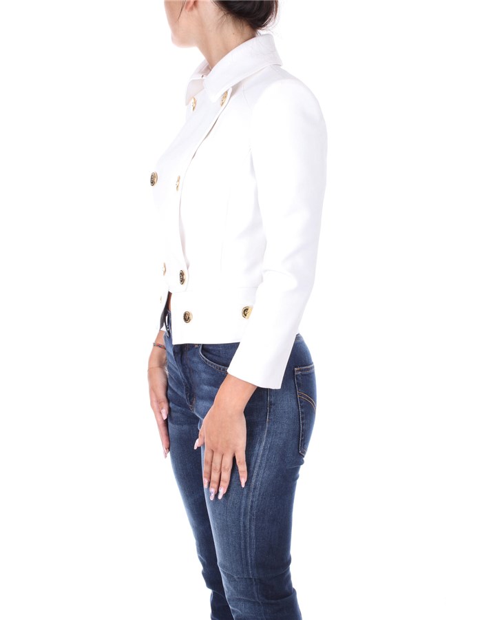ELISABETTA FRANCHI Double-breasted Ivory