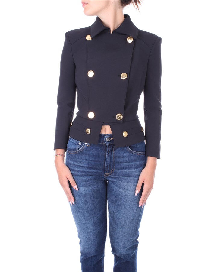 ELISABETTA FRANCHI Double-breasted Black