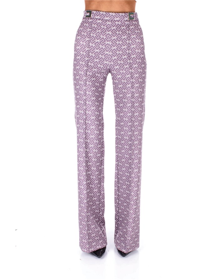 ELISABETTA FRANCHI Palazzo pants Candy Violet