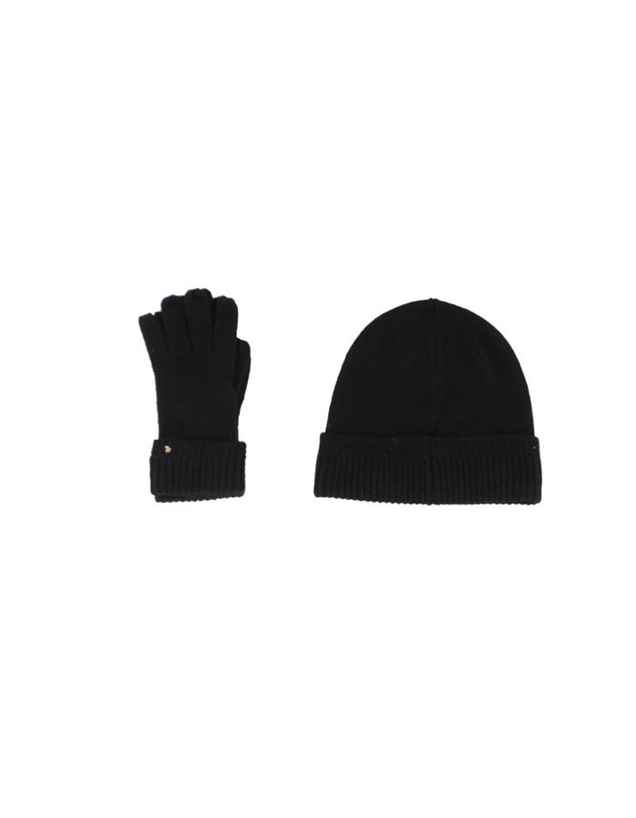 RALPH LAUREN Cappello + sciarpa Black