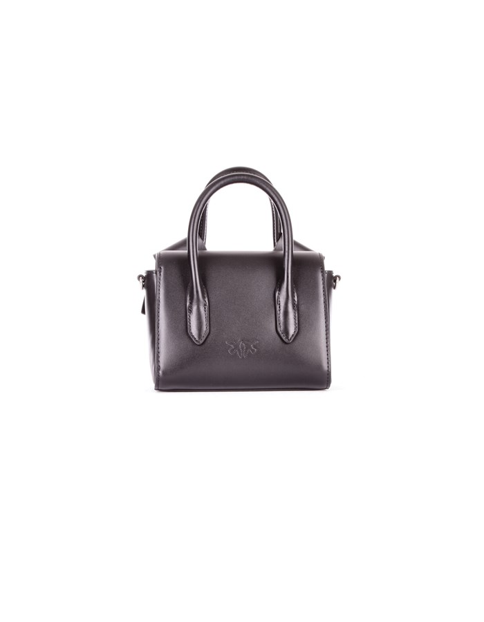 PINKO Hand Bags Black silver
