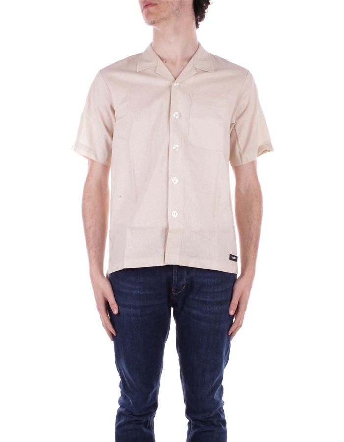 PAOLO PECORA Short sleeve shirts Beige