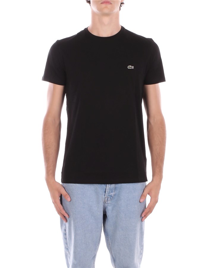 LACOSTE T-shirt Manica Corta TH6709 Nero