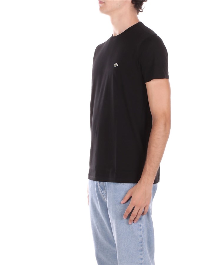 LACOSTE Manica Corta Nero