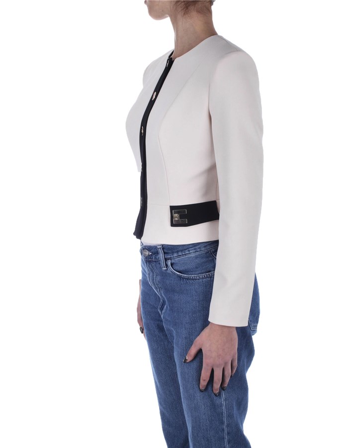 ELISABETTA FRANCHI Short jackets Black butter