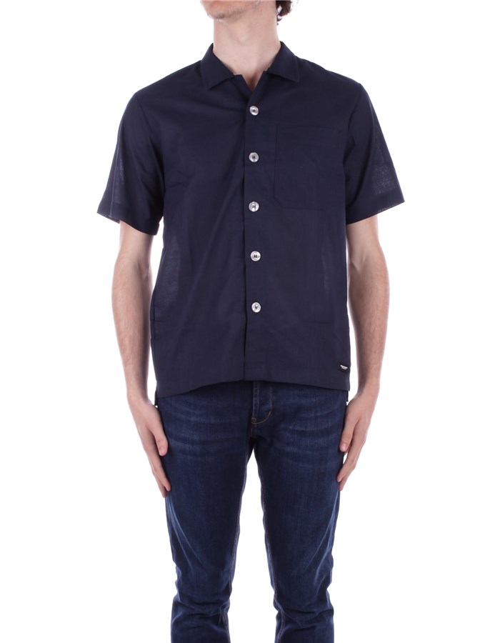 PAOLO PECORA Short sleeve shirts Blue