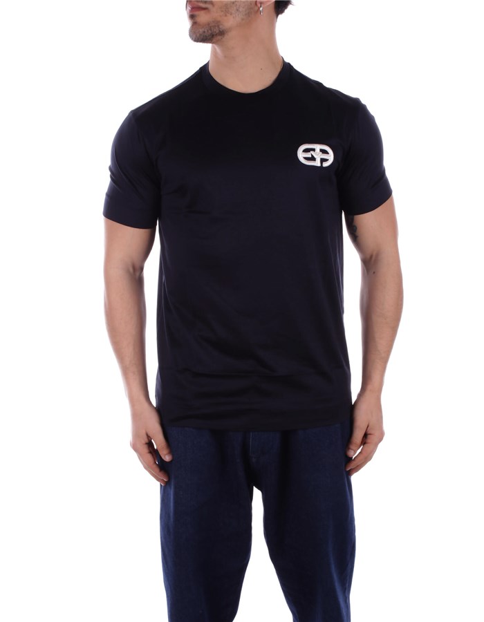 EMPORIO ARMANI T-shirt Manica Corta 8N1TF5 1JUVZ Navy blu