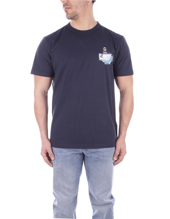 WOOLRICH T-shirt Manica Corta CFWOTE0128MRUT2926 Blu