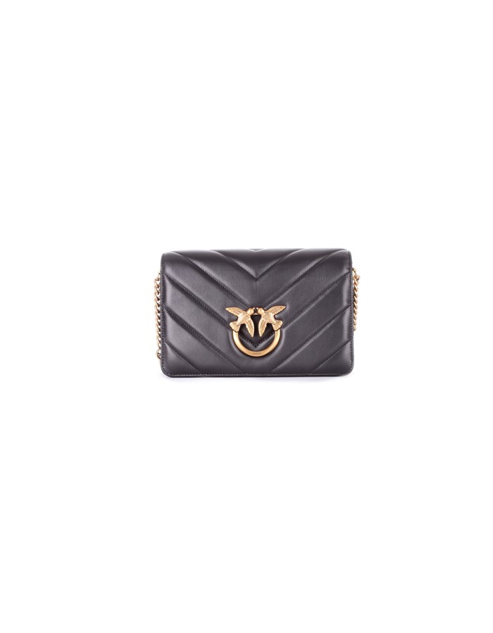 PINKO Hand Bags Black gold