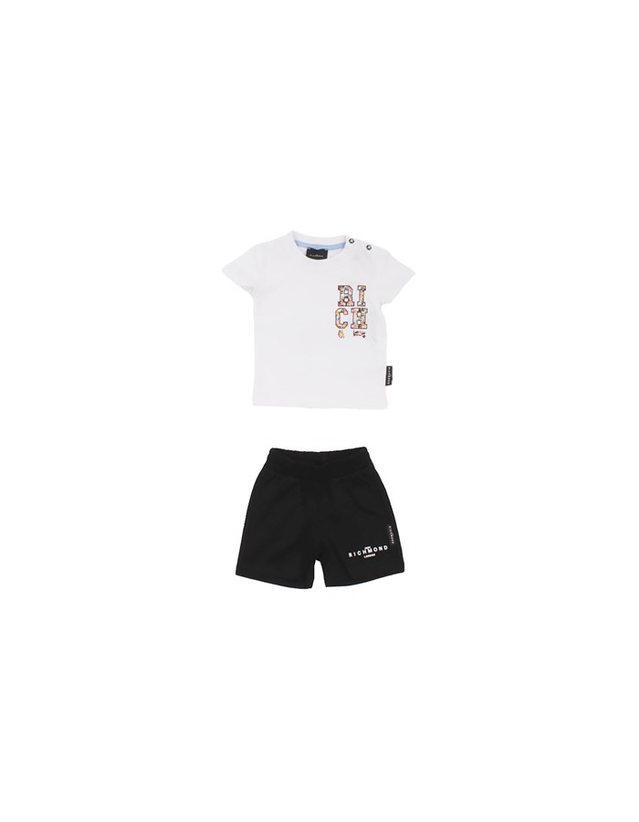 JOHN RICHMOND Completo junior T-shirt + Shorts RIP25050CJ White black