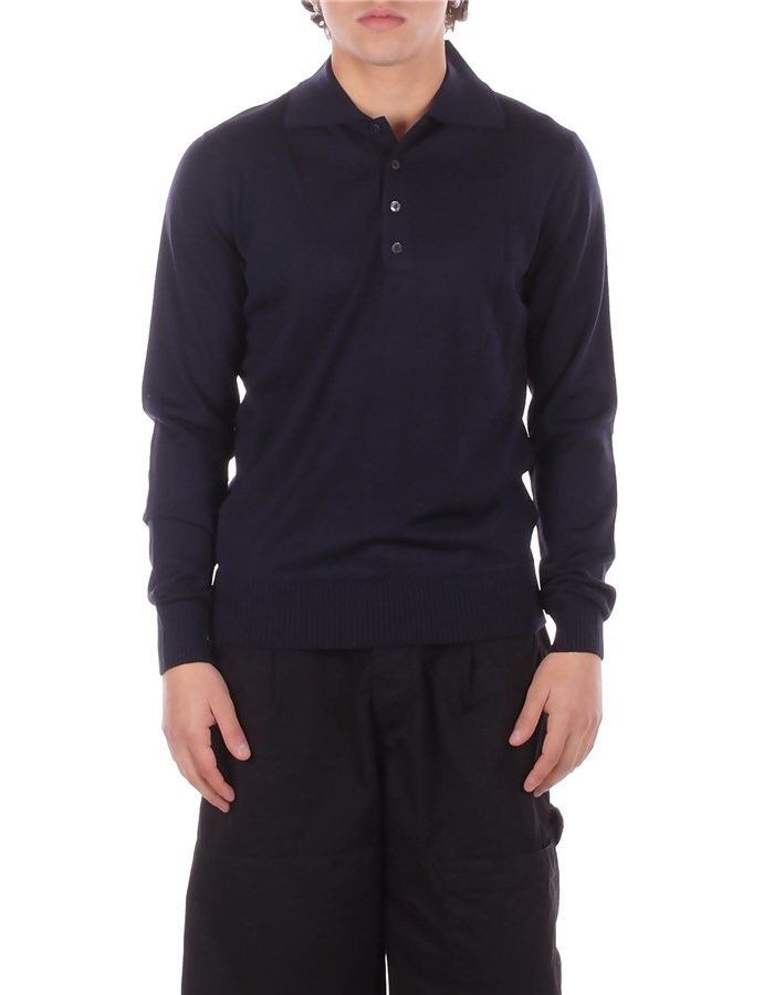 ALPHA STUDIO Maniche Lunghe Blu notte