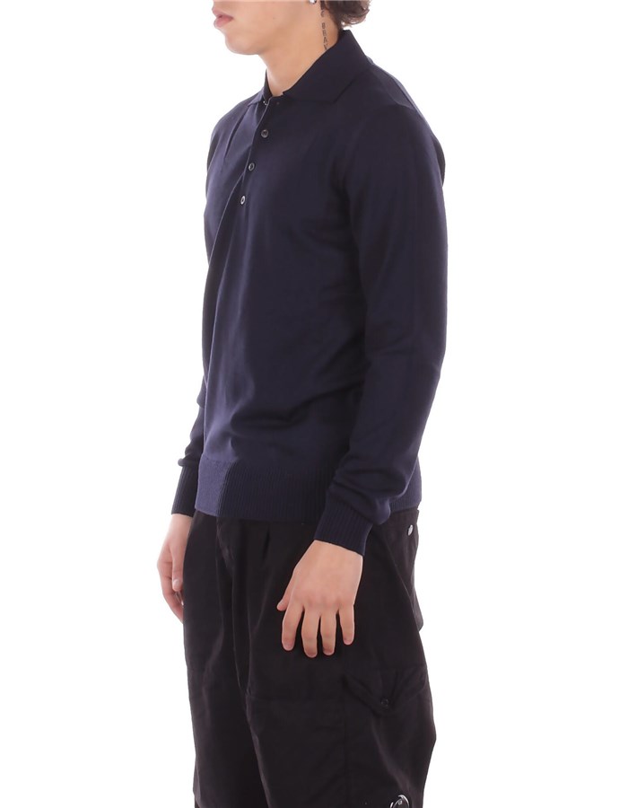 ALPHA STUDIO Maniche Lunghe Blu notte