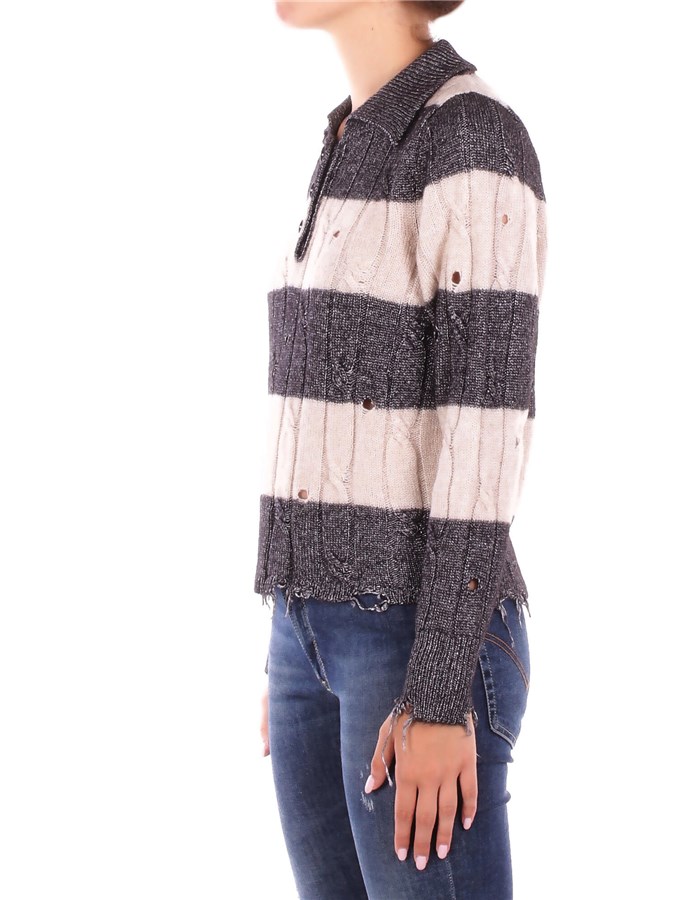 SOLOTRE Scollo A V Nero panna