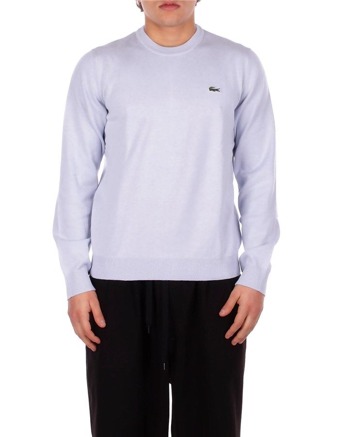 LACOSTE Girocollo Celeste polvere