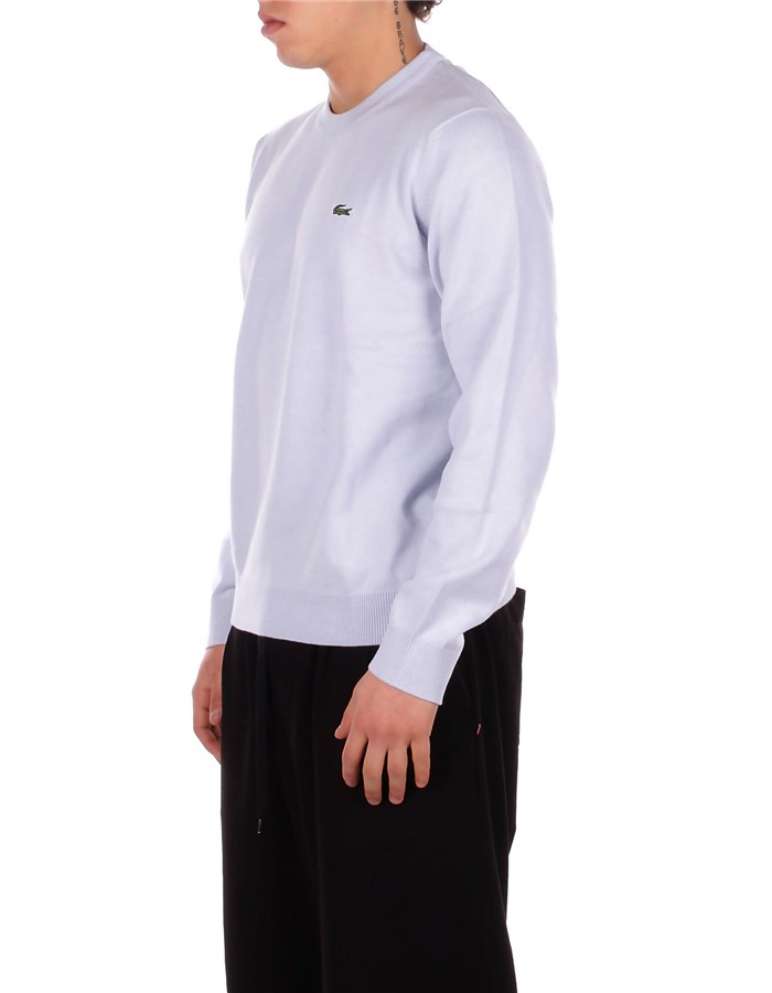 LACOSTE Girocollo Celeste polvere