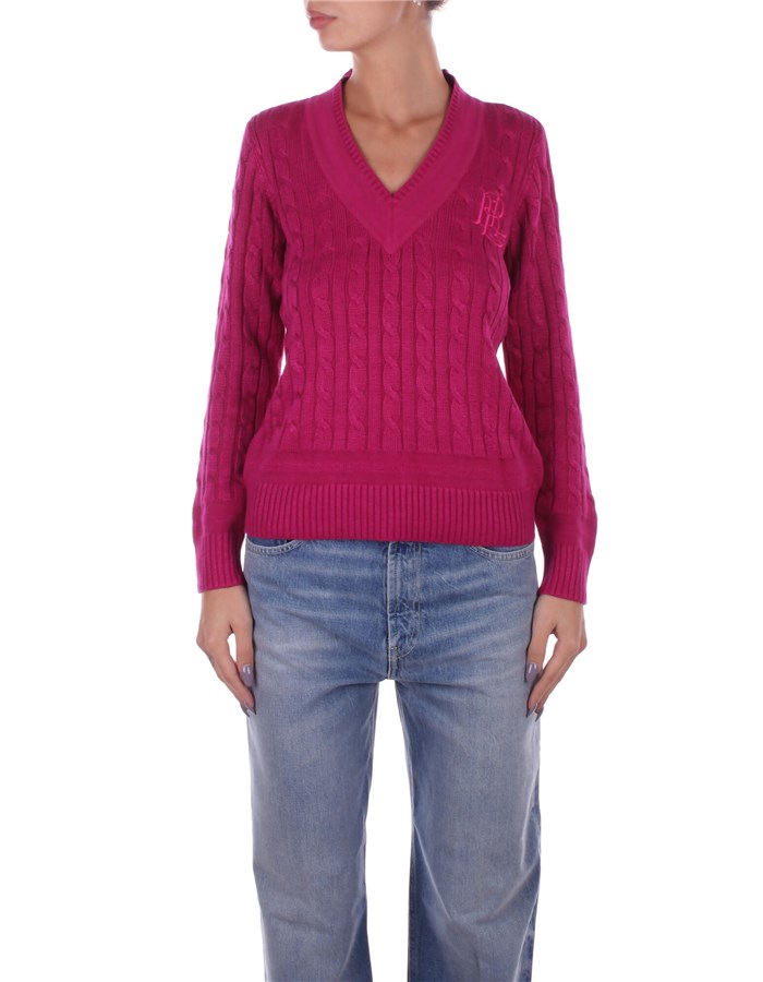 RALPH LAUREN V-neck  Fuchsia