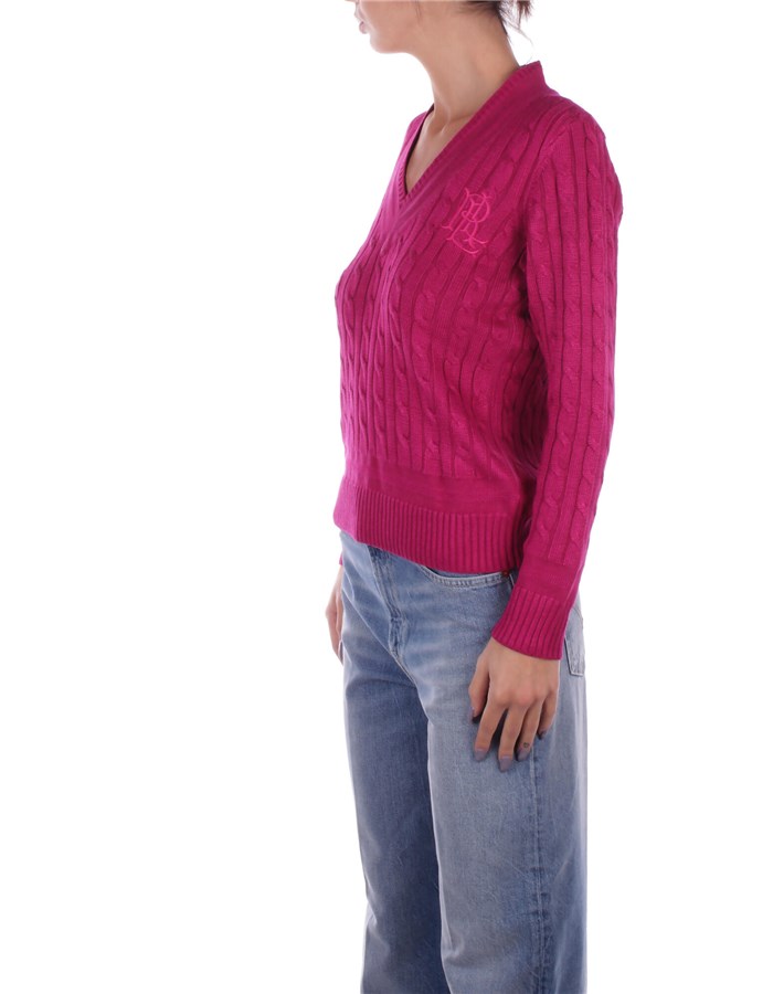RALPH LAUREN V-neck  Fuchsia