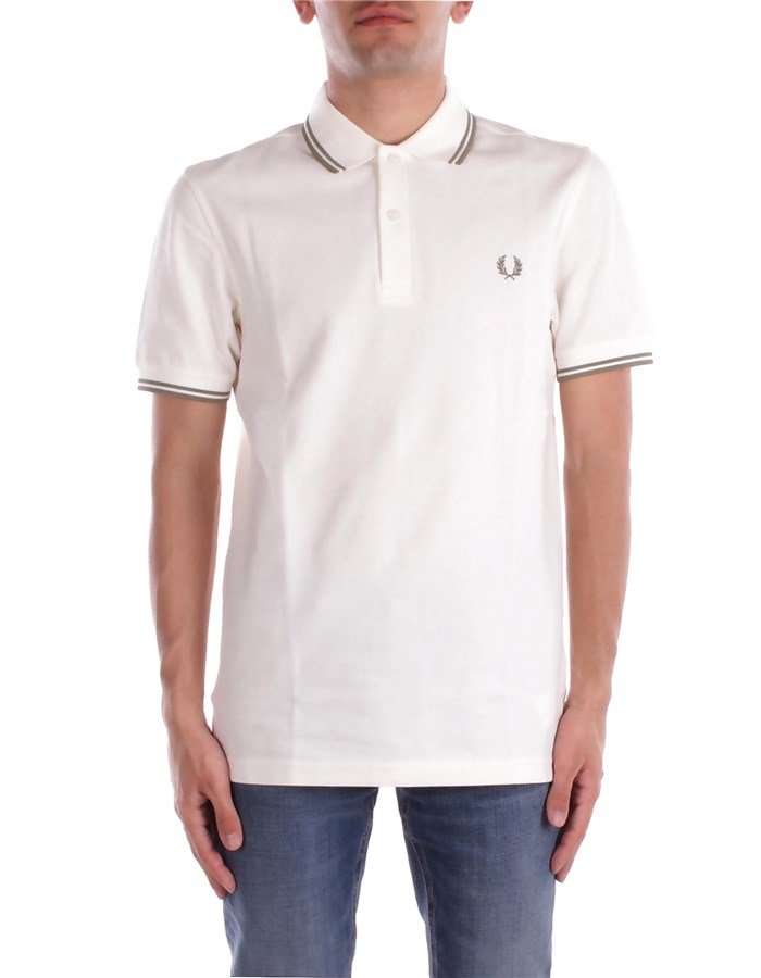 FRED PERRY Maniche Corte Ecru