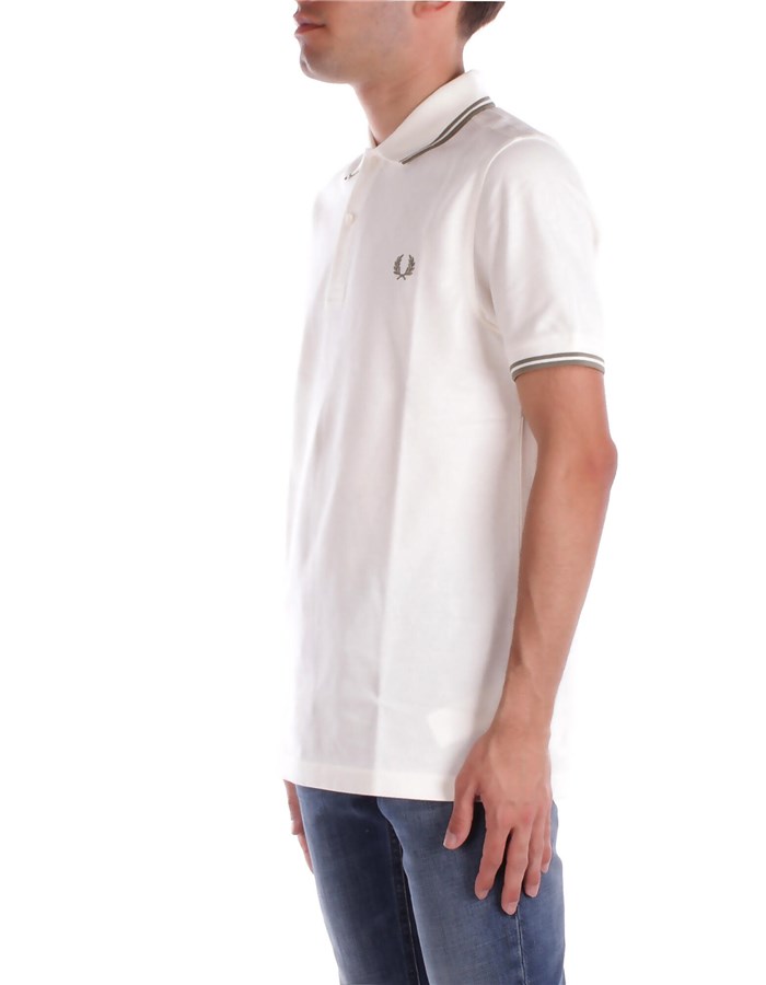 FRED PERRY Maniche Corte Ecru