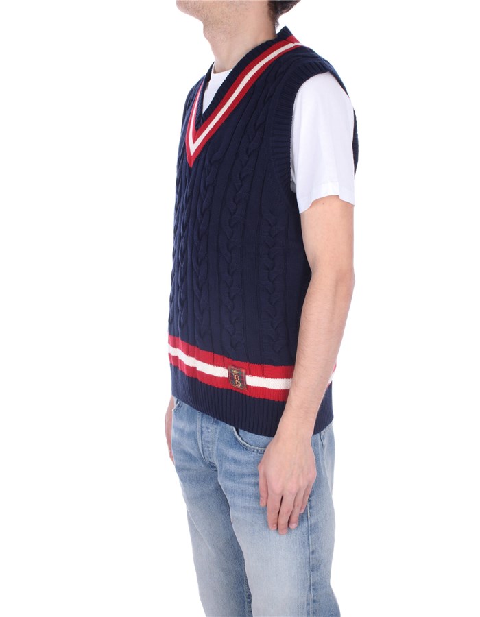 BARACUTA Knitted vest Navy