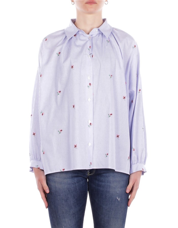 MAX MARA Camicia Riga celeste