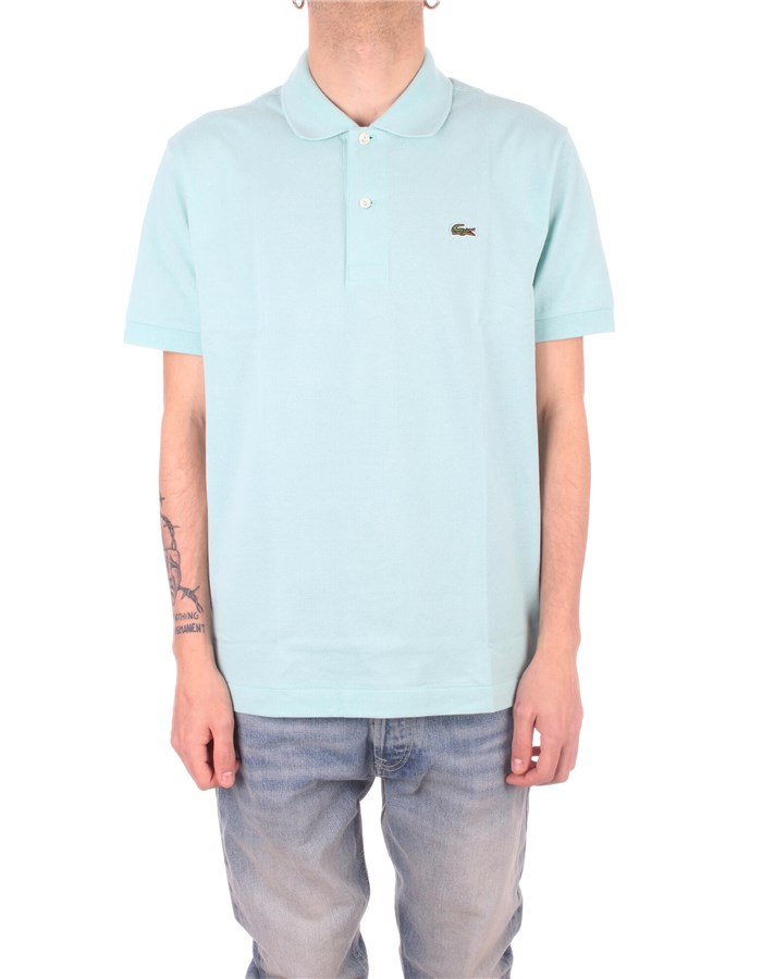 LACOSTE Short sleeves Pastel green