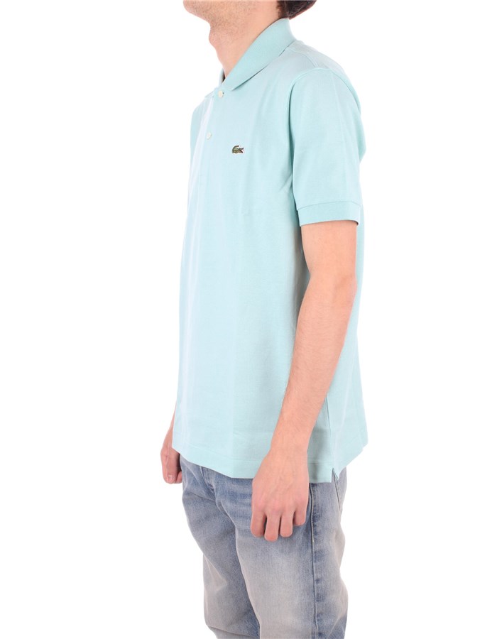 LACOSTE Short sleeves Pastel green