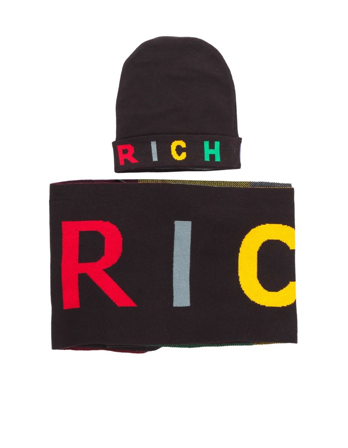 JOHN RICHMOND Hat + scarf Black