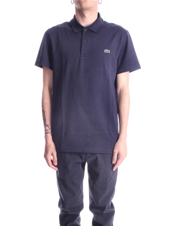 LACOSTE Short sleeves Dark blue