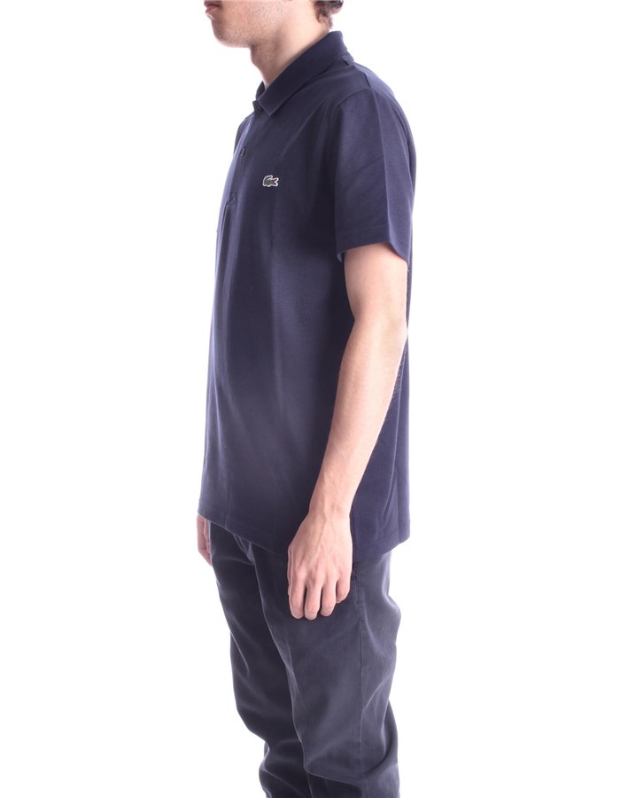 LACOSTE Short sleeves Dark blue