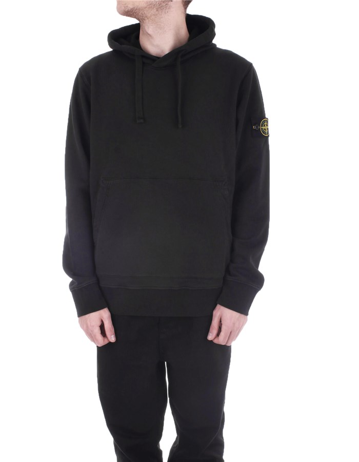STONE ISLAND Hoodies Black