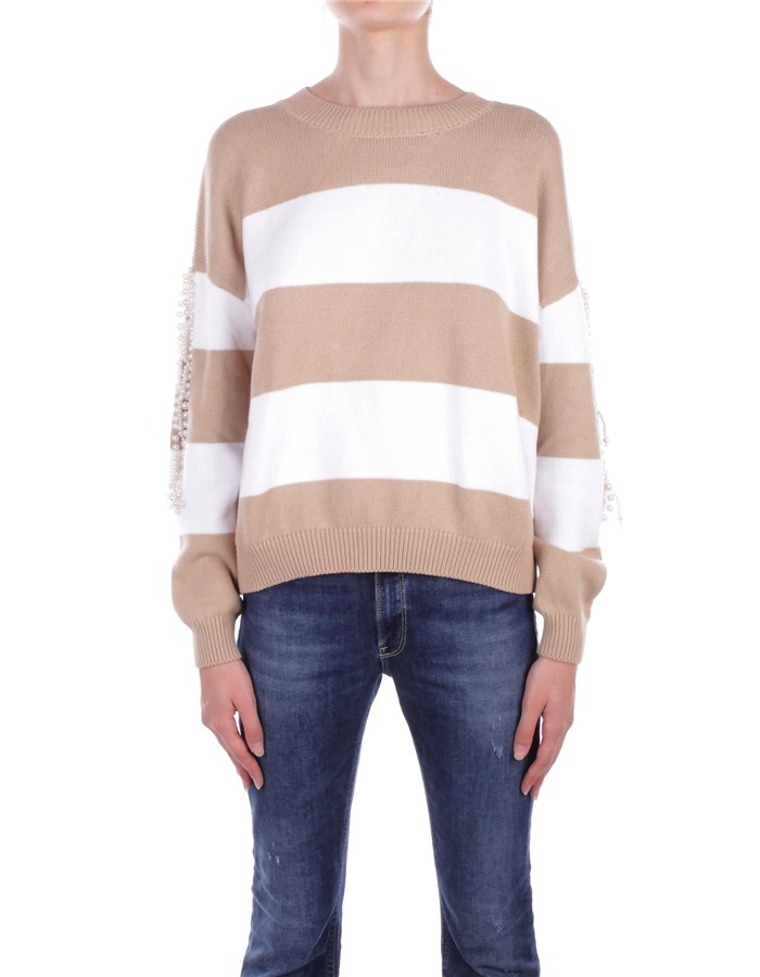 LIU JO Striped  Beige