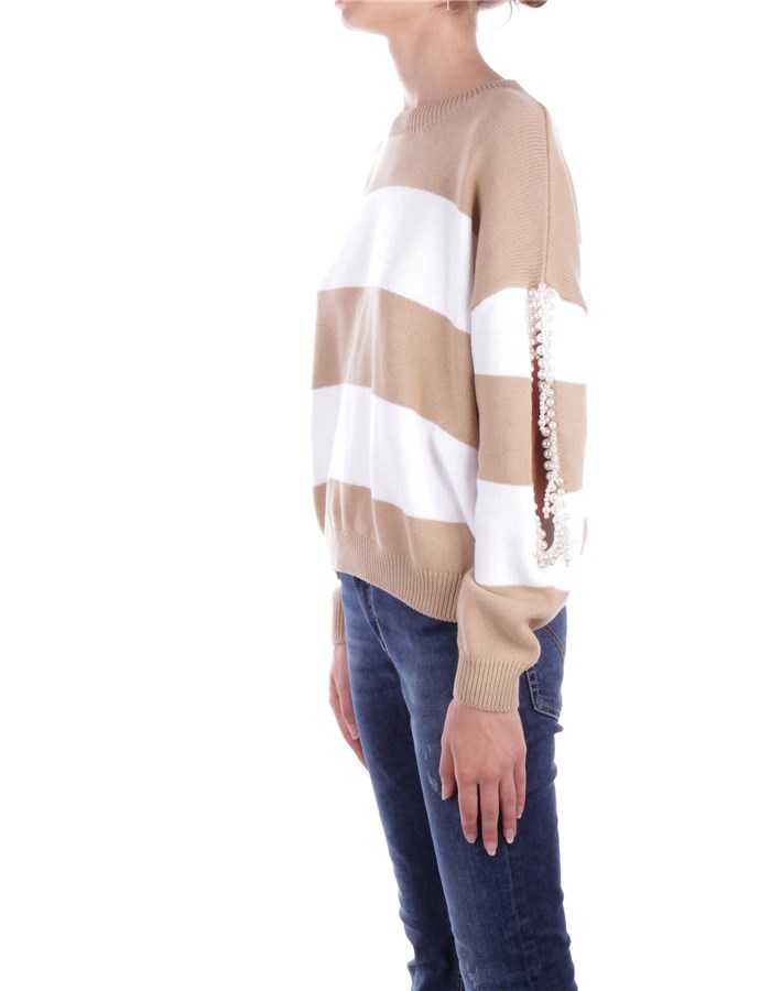 LIU JO Striped  Beige