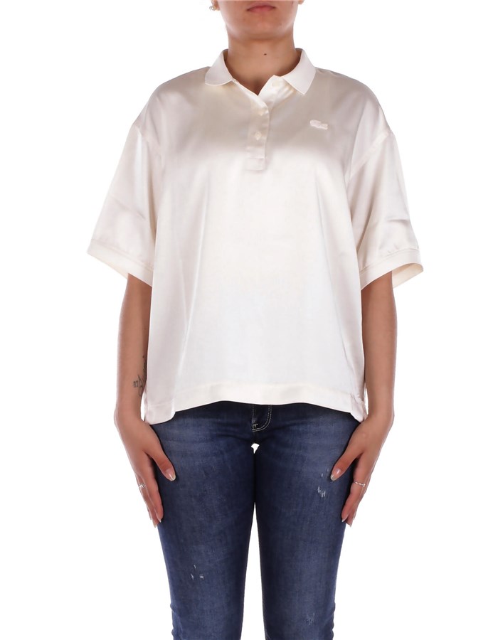 LACOSTE Camicia Panna