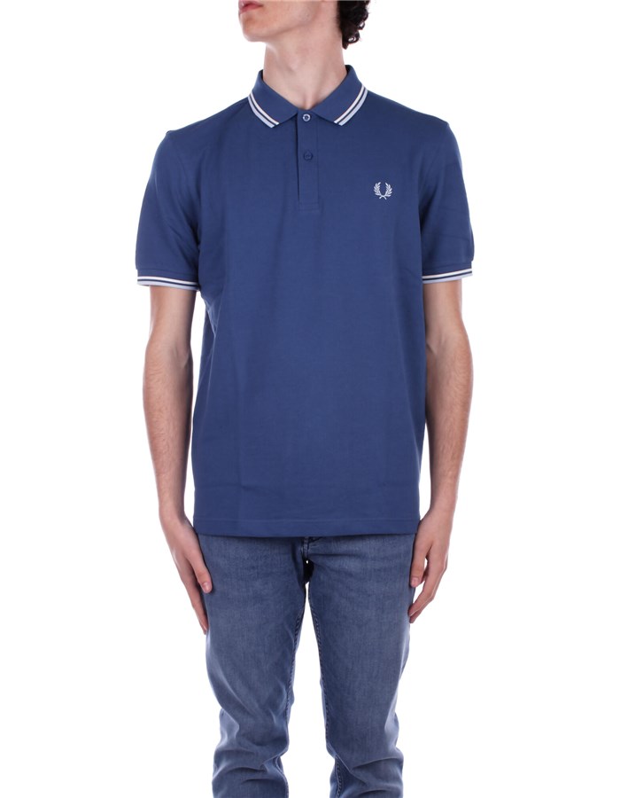 FRED PERRY Short sleeves Light blue