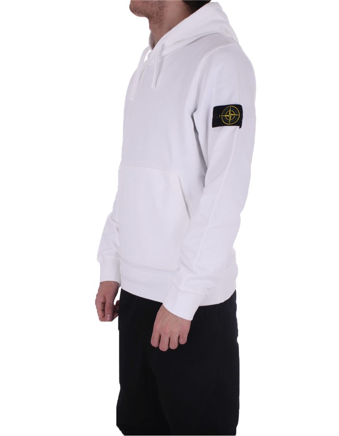 STONE ISLAND Hoodies white