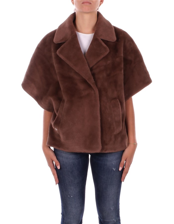 MANILA GRACE Fur coats Brown