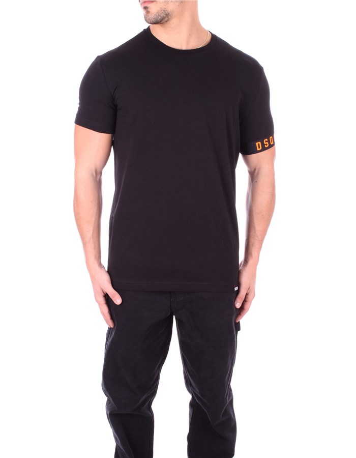 DSQUARED2 Short sleeve Orange black