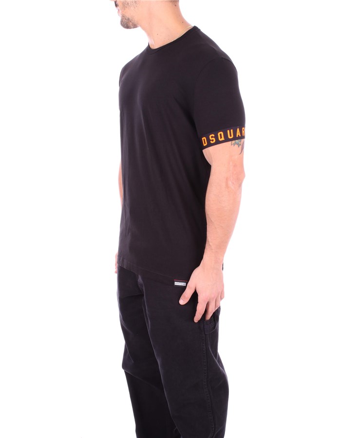 DSQUARED2 Short sleeve Orange black