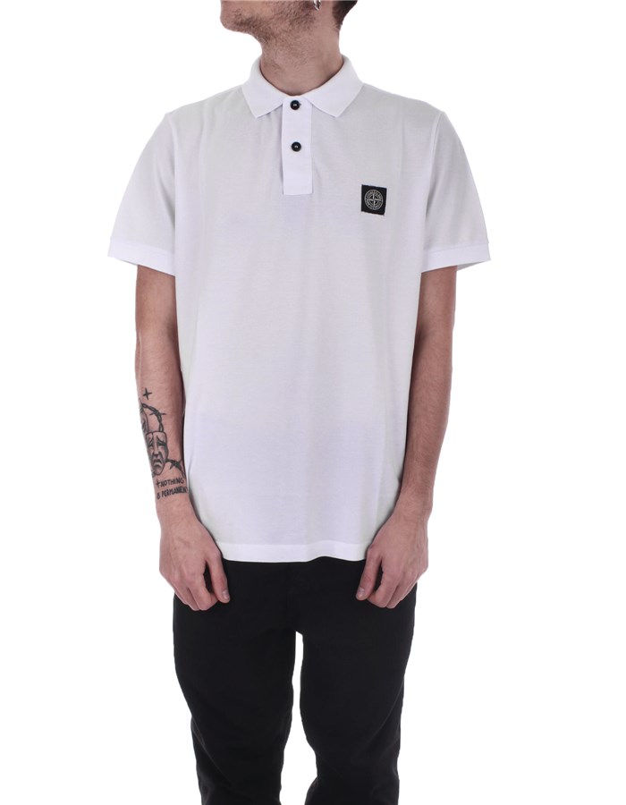 STONE ISLAND Short sleeves white