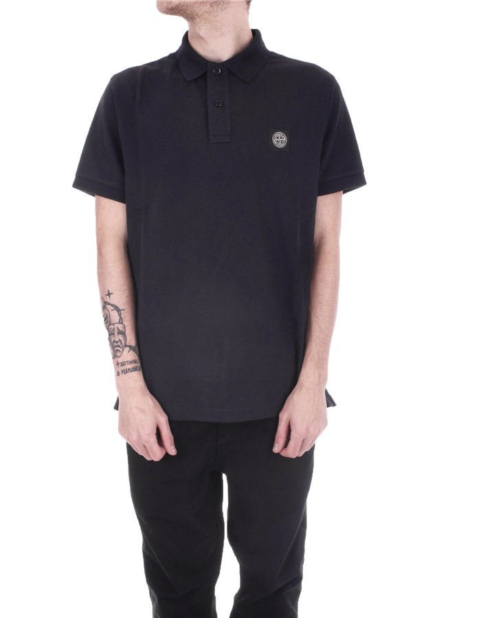 STONE ISLAND Short sleeves Blue Navy