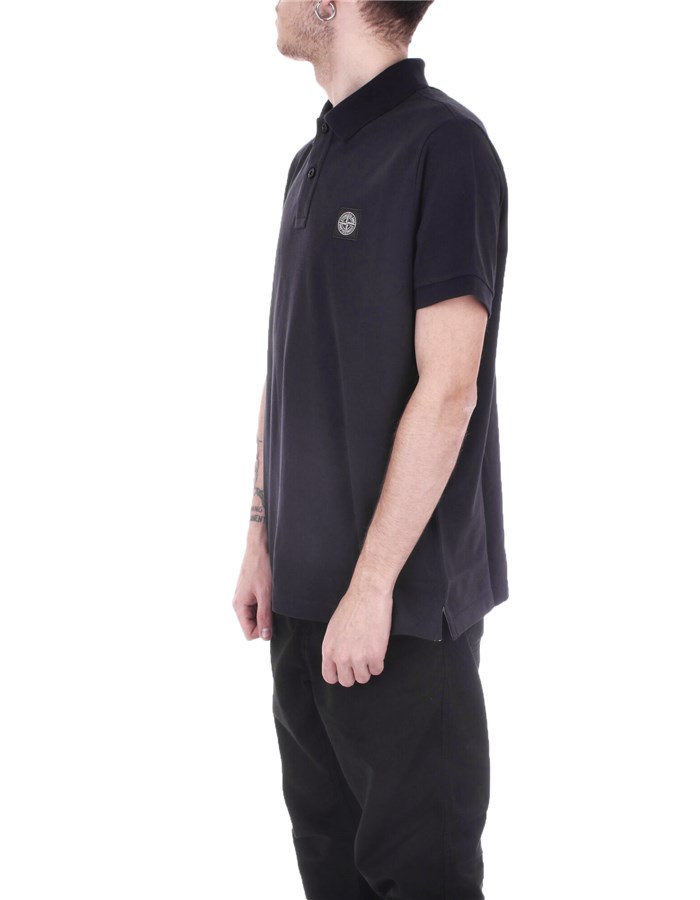 STONE ISLAND Short sleeves Blue Navy