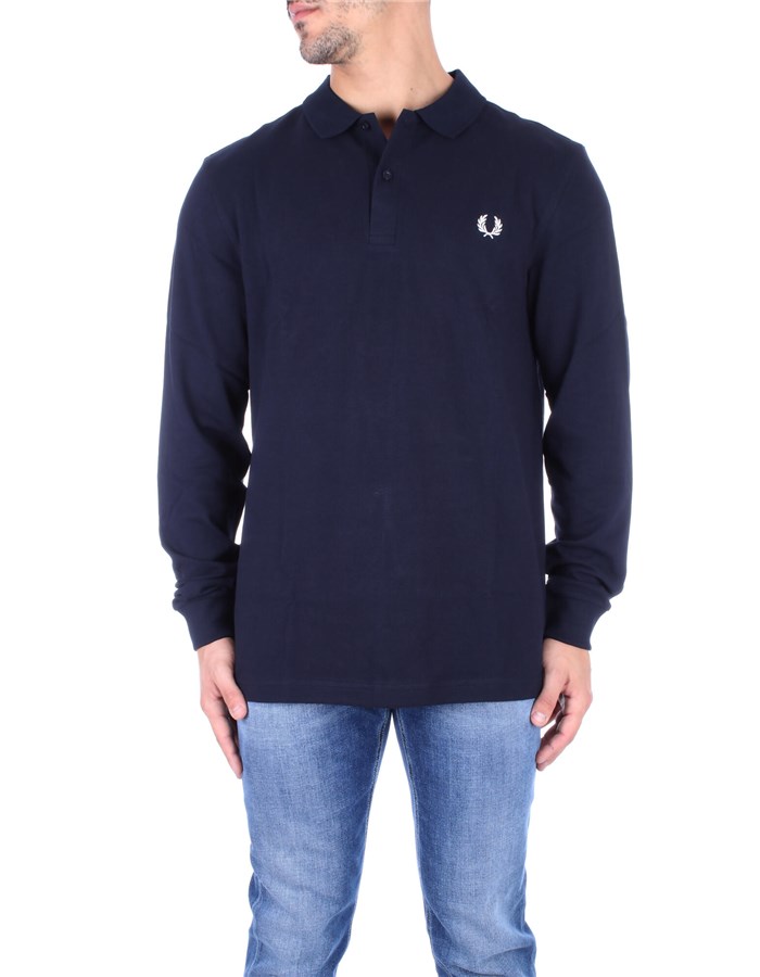 FRED PERRY Maniche Lunghe Navy