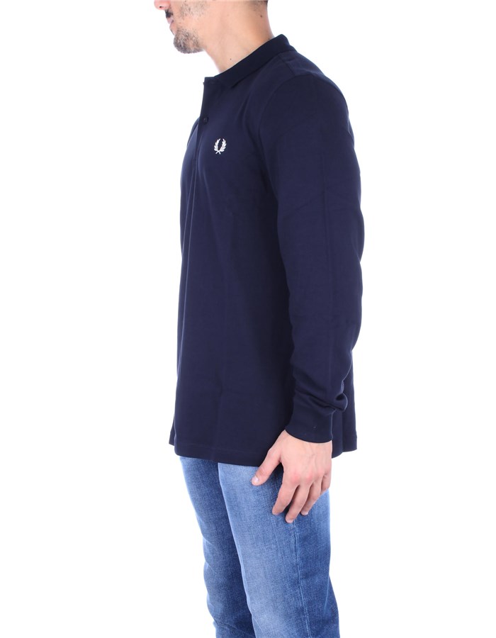 FRED PERRY Maniche Lunghe Navy