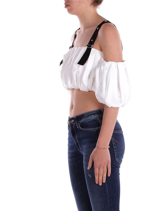 PINKO  Sleeveless White black