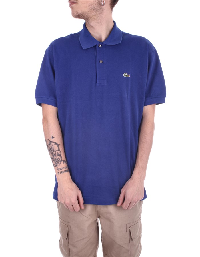 LACOSTE Short sleeves Blue open