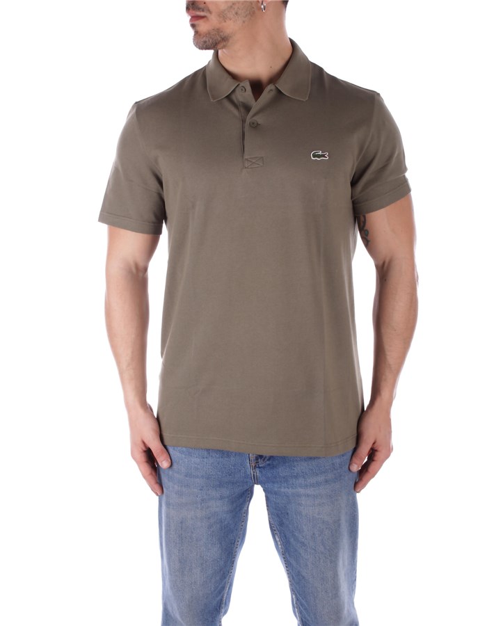 LACOSTE Short sleeves Gray