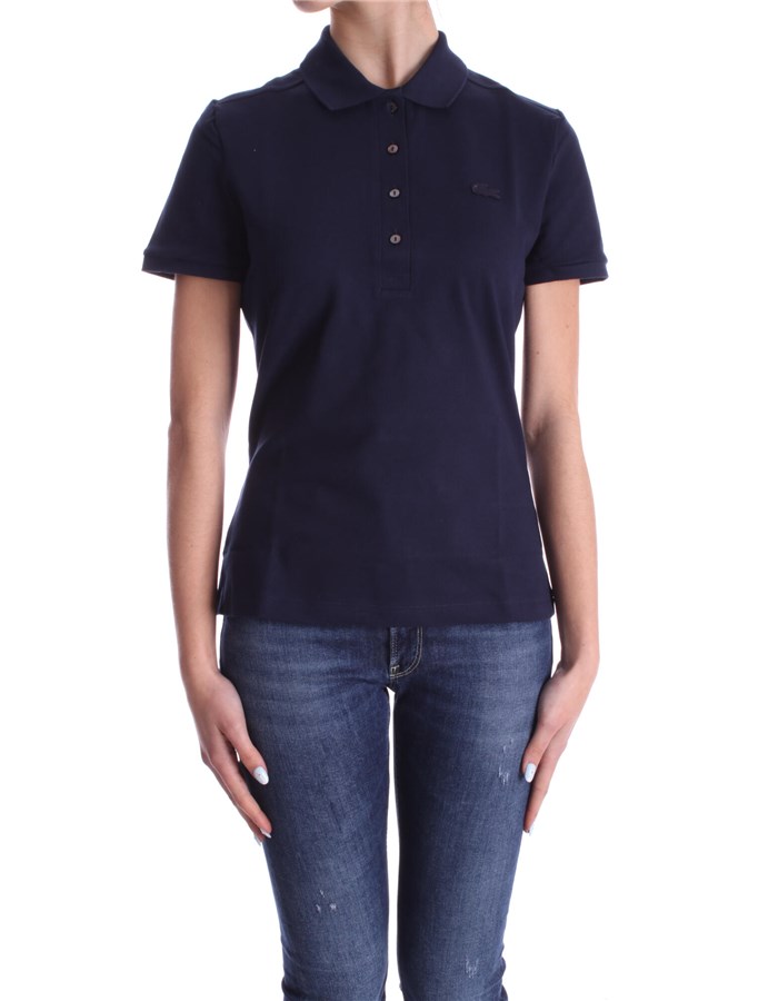 LACOSTE Short sleeves Blue